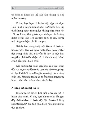 Sách Muốn Thành Công Nói Không Với Trì Hoãn – 21 Nguyên Tắc Vàng Đập Tan Sự Trì Hoãn