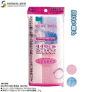 Khăn tắm nylon dài Seiwa-pro 28x110cm - Hàng nội địa Nhật Bản nhập khẩu chính hãng