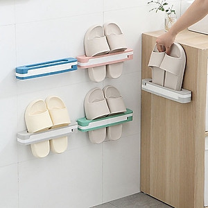 Kệ Để Giày Dép Thông Minh Thanh Treo Khăn Đa Năng, Giá Treo Kẹp Dép Tiện Dụng Treo Tường 3 NGĂN Gấp Gọn Dán Tường - Hàng Loại 1 - CHính Hãng MINIIN
