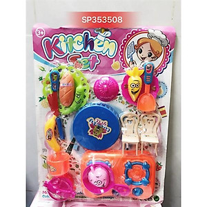 VỈ BẾP GAS ĐÔI + 2 GHẾ+ BÀN+ 1 LY+BÁNH MÌ, ỚT, CHUỐI, No127 (Vỉ)- SP353508