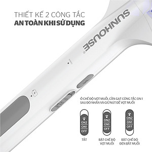 Vợt muỗi thông minh 3in1 SUNHOUSE SHE-PRO11.W