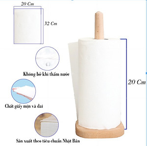 Cuộn giấy lớn đa năng Japani1000S dùng vệ sinh đa năng hai lớp cắt sheet 35cm - 1000gr