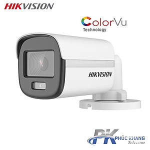 Camera Hikvision 2MP COLORVU - CÓ MÀU 24/24 Hỗ trợ chuyển qua lại 4 chế độ TVI/AHD/CVI/CVBS DS-2CE10DF0T-F - Hàng Chính Hãng