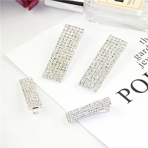 Kim Loại Sang Trọng Kim Cương - Kẹp Tóc Hình Học Đơn Giản Thiết Kế Mỏ Vịt - Kẹp Tóc Phong Cách Hàn Quốc