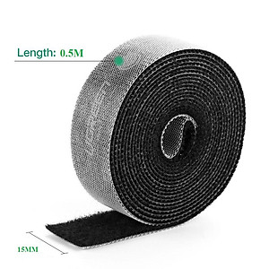 Ugreen UG60485LP124TK 5M cỡ 15mm băng dán Velcro màu đen ngang 1.5cm - HÀNG CHÍNH HÃNG