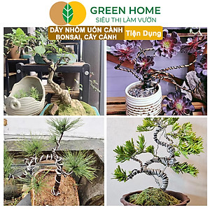 Dây Nhôm Uốn Cây Cảnh Bonsai GreenHome, Cuộn 100Gr, Mềm Dẻo Dễ Uốn, Đủ Loại Kích Thước