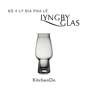 Bộ 4 ly bia pha lê Lyngby Glas Đan Mạch
