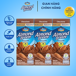 Blue Diamond - Thùng Sữa Hạt Hạnh Nhân ALMOND BREEZE vị Chocolate 180ml x 24 Hộp