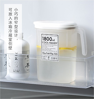 Combo bình nước nắp bật Yamada 1,8L + Cốc uống nước có nắp 360ml - nội địa Nhật Bản