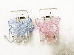 Kẹp tóc con bướm - kẹp tóc càng cua 5 răng - kẹp tóc trong suốt - kẹp gấp 5 răng mẫu mới