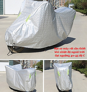 Bạt Phủ Áo Trùm Xe Máy Vải Dù Che Mưa Nắng Thời Tiết Khắc Nghiệt Loại Lớn Cho Dòng Xe Tay Ga - Xe Số Thông Dụng MINIIN