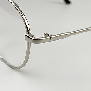 Kính Giả Cận, Gọng Kính Cận Nam Nữ Dáng Tròn Gọng Bạc Không Độ Hàn Quốc - BLUE LIGHT SHOP