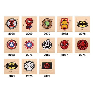 Sticker, Logo Patch Ủi Quần Áo phong cách Siêu Anh Hùng Marvel