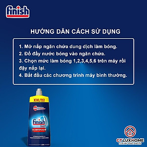 Nước làm bóng Finish 1150ml chính hãng dùng cho máy rửa bát 