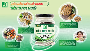 Tiêu tươi muối Organic Bầu Mây 35g - Cay cấp độ 2 với độ cay nhẹ nhàng, tươi giòn, cay mềm, tự nhiên, giúp kích thích vị giác, giúp ăn ngon miệng hơn, cải thiện chức năng của hệ tiêu hoá