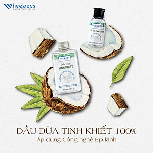 Dầu Dừa Nguyên Chất Ép Lạnh Heebee’s 100% Tự Nhiên, Không Mùi, Đa Năng, Dưỡng Ẩm Da & Tóc 50/150ml