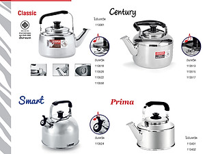 Ấm đun nước cao cấp, bằng Inox, 4,5 lít, có còi, chính hãng Zebra (Classic - 113522)