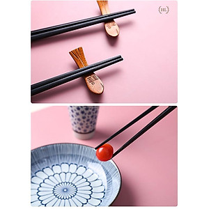 Bộ 10 đôi đũa ăn xuất Nhật cao cấp | SET 10 ĐÔI ĐŨA MÓNG TAY CHUẨN NHẬT KHÔNG CHÁY VÂN LÁ LIỄU CAO CẤP
