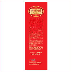 (Thùng 06 hộp) Yến Sào win'sNest Tổ Yến Chưng Sẵn 20% Bổ Sung Canxi (6 Lọ/Hộp) kèm túi