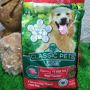 Thức Ăn Hạt Khô Cho Chó Lớn Classic Pet Adult Beef Flavour Vị Thịt Bò 400g