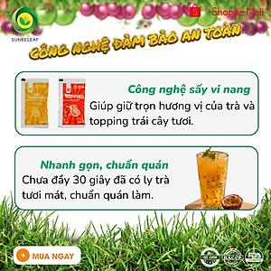 [TẶNG TOPPING] Trà Chanh Dây hòa tan Sunbeleaf, có chanh dây thật, trà hoa quả tươi ngon, thanh mát, hộp 10 gói