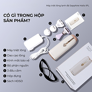 Máy Triệt Lông Lạnh Sapphire Halio InfinityGlow Advanced IPL Sapphire Cooling Hair Removal Device