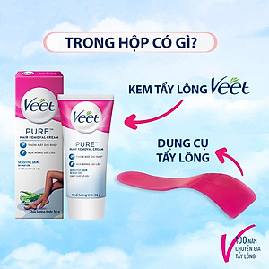 [MỚI] Kem tẩy lông Veet cho da nhạy cảm 50g, công thức Pure cải tiến