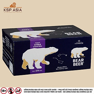 BIA GẤU HARBOE XTRA STRONG 12% THÙNG 24 LON 500ml