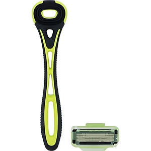 Dao Cạo Râu 5 Lưỡi Kép Kai Razor 3D Head Xfit (Set 1 cây Và 4 Lưỡi Thay Thế)