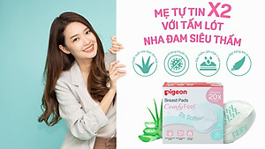 [MUA LÀ CÓ QUÀ] Tấm Lót Thấm Sữa Nha Đam Pigeon 12 miếng/30 miếng/50 miếng