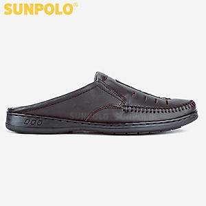 Dép Sục Bít Mũi Nam Da Bò SUNPOLO SPO194 (Đen, Nâu)
