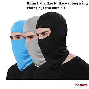 Khăn trùm kín mặt chống nắng, chống tia UV khi đi xe dành cho cả nam và nữ Rimix Khăn trùm đầu Ninja Fullface đi phượt (Màu đen) KHẨU TRANG TRÙM KIỂU NINJA