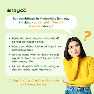 Nước Tẩy Nhà Vệ Sinh Sinh Học ENZYCO 860ml - Chiết Xuất Bồ Hòn Và Enzyme Dứa, Hương Thơm Từ Khuynh Diệp