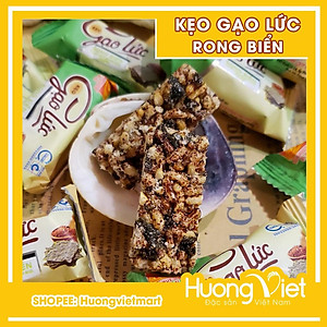 Đặc Sản Sóc Trăng - Kẹo Gạo Lức Rong Biển Giòn Tan Tân Huê Viên 200G, Kẹo Gạo Lứt Sóc Trăng, Thanh Gạo Lức Rong Biển