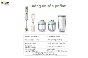 Bộ máy xay cầm tay đa năng Model: JBQ-B50E1- Hàng chính hãng