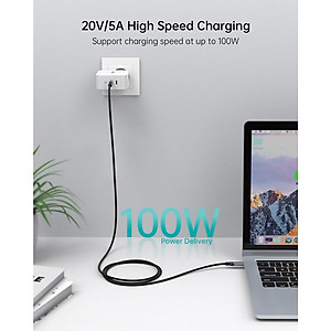 Cáp Sạc Choetech XCC-1002  Nhanh 100W Type C to Type C Dài 1.8M (Hàng chính hãng)