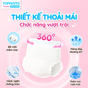 Tã/Bỉm Quần người lớn TOPPANTS Siêu Thấm, Chống Trào, Kháng Khuẩn Size M/L/XL (54 Miếng)