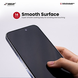 Kính Cường Lực Trong Suốt Zeelot SOLIDsleek Clear Dành Cho iPhone 14 Pro Max - 14 Pro - 14 Plus /13 Pro Max - 14/13/13 Pro - Hàng Chính Hãng