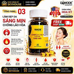 Viên uống hỗ trợ tim mạch OMEGA 369 DAMODE lọ 60 viên hỗ trợ tăng cường trí não chính hãng Hoa Kỳ 