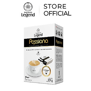 Combo 2 Hộp Cà Phê Sữa Hòa Tan Passiona Trung Nguyên Legend – Hộp 14 Gói 16gr  – Cà Phê Dành Cho Phái Đẹp, Ít Caffeine, Bổ Sung Collagen