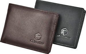 Ví Nam Da Bò AT Leather 056 (10 x 8.5 cm) - Đen