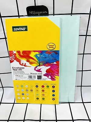 Xấp 10 Cái Bao Thư 12*22 Zentino Màu Sắc Đa Dạng