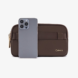 Ví Da Cầm Tay Clutch Nam Chính Hãng GENCE RB09 Da Bò Khóa Vân Tay Cao Cấp Màu Nâu