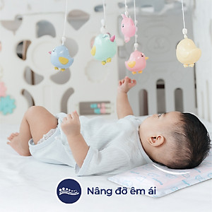 Gối nằm cao su thiên nhiên em bé Liên Á Oval + Kèm áo gối cùng kích thước .