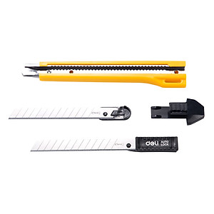 Dao Rọc Giấy Trung Deli , Màu Vàng - 1 Cái E2031