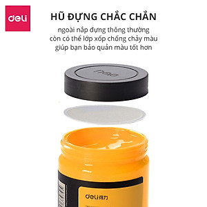 Màu Acrylic 300ml cao cấp dạng hũ Deli - Tô đất sét, đất nặn tự khô, vẽ vải, giày, đa chất liệu, tươi sáng, nhanh khô - Nhiều màu sắc - 73875