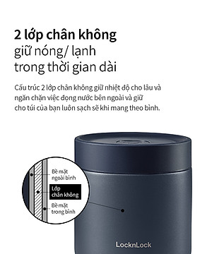 Bộ hộp cơm giữ nhiệt Lock&Lock Lunch Box LHC8052S01 - Hàng chính hãng có 3 ngăn riêng, kèm túi và muỗng đũa - JoyMall