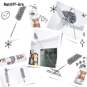 Cây quét trần nhà lau bụi cán dài đầu uốn cong, chổi quét trần nhà mạng nhện đa năng