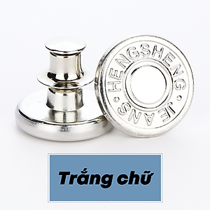 Set 2 khuy gài quần jean kim loại dễ dàng tháo rời tùy chỉnh đa năng