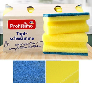 Miếng bọt biển rửa chén bát hai mặt Denkmit Profissimo Đức 6 miếng